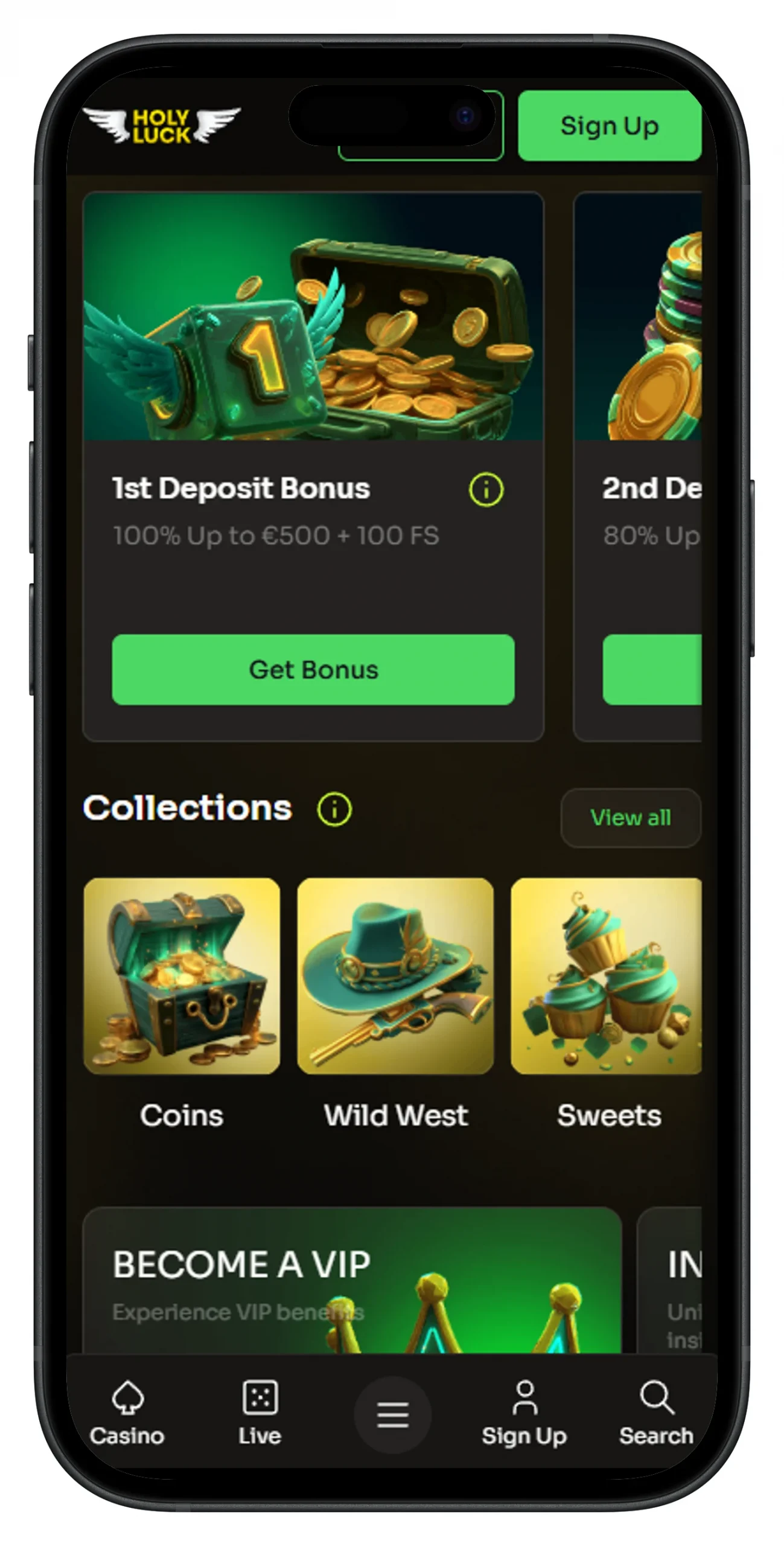 Holyluck Casino iOS App
